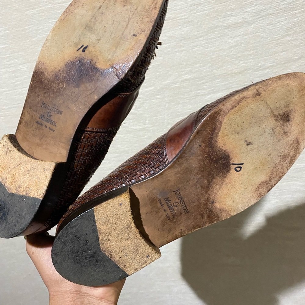 Johnston & Murphy Woven Leather Tassel Loafers - Picture 8 of 8